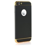 Husa iPhone 6 / 6S Elegance Luxury 3in1 Neagra Protectie Completa