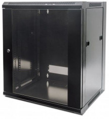 Cabinet 19&amp;quot; fixare pe perete, Flatpack, Intellinet12U, Black, 635 (h) x 570... foto