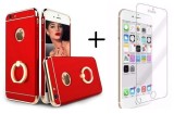 Pachet husa 3in1 Ring Red Apple iPhone 6 Plus/6S Plus + folie sticla, Oem