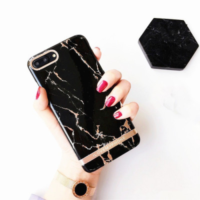 Husa ELEGANCE LUXURY TPU cu insertii marmura neagra Apple iPhone 6/6S foto