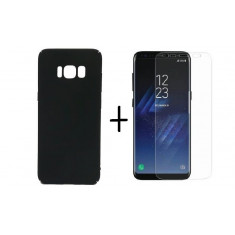 Pachet husa jail case culoare neagra Samsung Galaxy S8 + folie protectie gratis