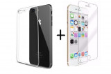 Pachet husa slim TPU transparenta Apple iPhone 7 Plus + folie sticla gratis