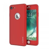 Husa FullBody Elegance Luxury Red Apple iPhone 6/6s 360 grade + folie protectie
