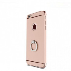 Husa Elegance Luxury Rose-Gold 3in1 Ultrasubtire cu inel pentru Apple iPhone 7