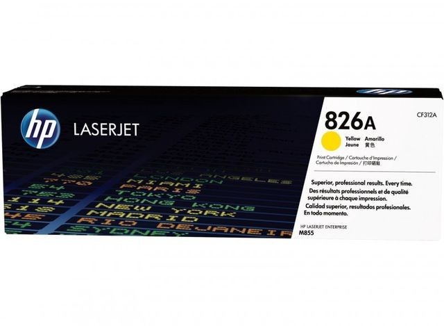Toner Original pentru HP Yellow 826A, compatibil M855x, 31500pag "CF312A" foto mare Toner Original pentru HP Yellow 826A, compatibil M855x, 31500pag "CF312A" foto mare
