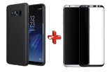 Pachet husa Elegance Slim Black Samsung Galaxy S8 Plus + folie de sticla gratis, Negru, Oem