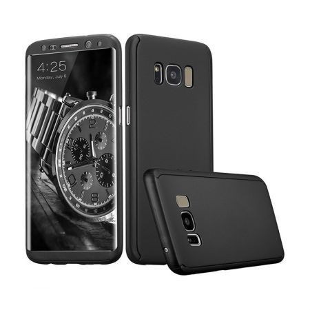 Husa FullBody Black Samsung Galaxy S8 Plus 360 grade + folie protectie