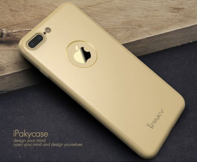 Husa FullBody iPaky Gold Apple iPhone 7 Plus 360 grade + folie protectie foto