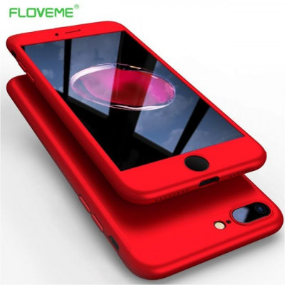 Husa FullBody Elegance Red Apple iPhone 7 Plus 360 + folie protectie gratis foto