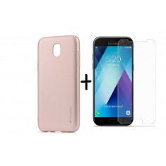 Pachet husa Rose-Gold pentru Samsung Galaxy J5 2017 + folie de protectie gratis