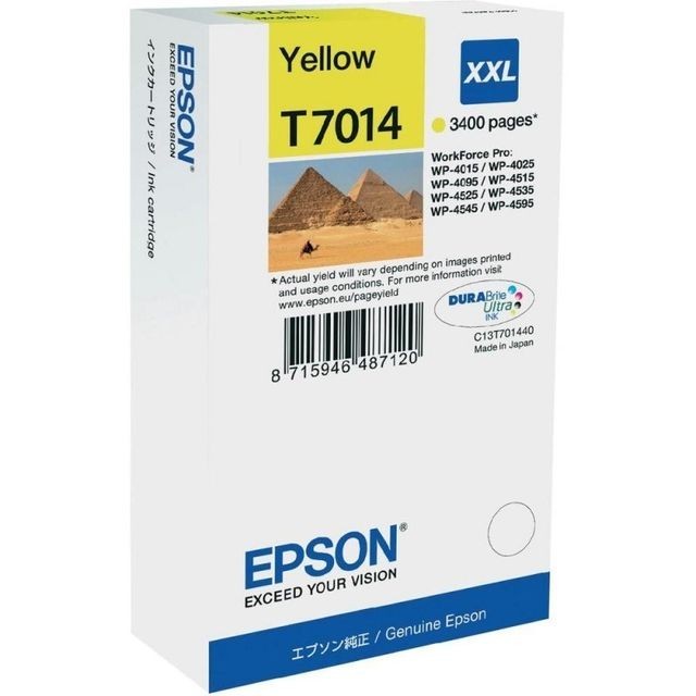Cartus cerneala Original Epson Yellow C13T70144010 compatibil WP4000/4500... foto mare Cartus cerneala Original Epson Yellow C13T70144010 compatibil WP4000/4500... foto mare