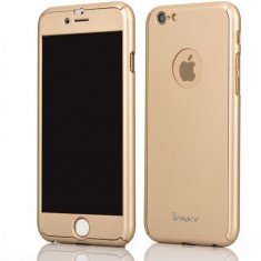 Husa FullBody iPaky Gold iPhone 6 Plus/6S Plus 360 grade + folie protectie