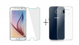 Pachet husa TPU slim transparenta Samsung Galaxy S6+ folie de sticla gratis, Oem
