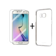 Pachet husa slim plastic Samsung Galaxy S6 Edge + folie protectie gratis