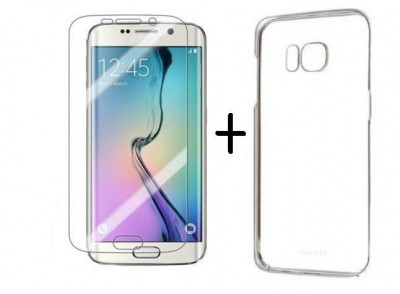 Pachet husa slim plastic Samsung Galaxy S6 Edge + folie protectie gratis foto