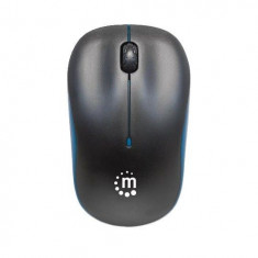 MOUSE WIRELESS Manhattan optic, 2.4G, USB, 1000 dpi, Blue/Black, Blister... foto