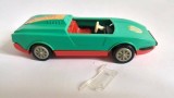 Masinuta veche URSS plastic verde, AUTOSPORT, 10 cm lungime