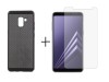 Husa Elegance Luxury Mesh Black Samsung Galaxy A8 + Folie Protectie