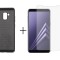 Pachet husa Elegance Luxury Mesh Black Samsung Galaxy A8 + folie protectie