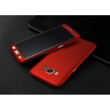 Husa Full Body 360 Samsung Galaxy J3 (2015/2016) Rosie + Folie Protectie Ecran