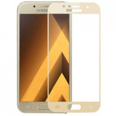 Folie de sticla 3D aurie compatibila cu Samsung Galaxy A5 2017 ( GOLD )