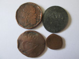 Lot 4 monede medievale colectie,vedeti imaginile, Europa, Cupru-Nichel, Circulata