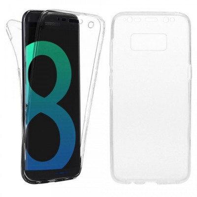 Husa FullBody ultra slim TPU transparent Samsung Galaxy S8 acoperire completa foto