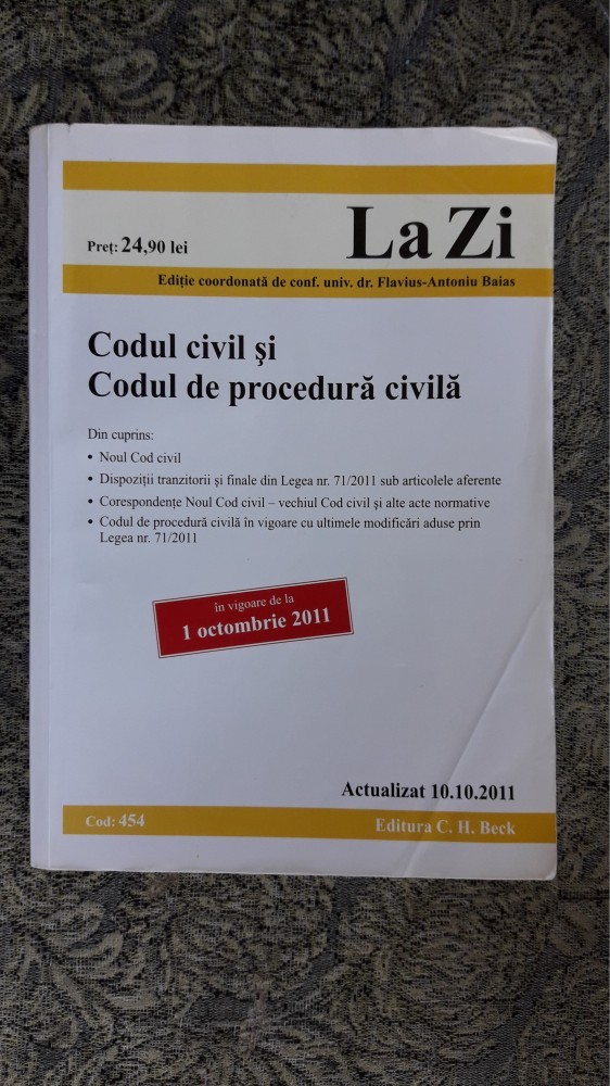 Codul Civil Si Codul De Procedura Civila Flavius Antoniu Baias Okazii Ro