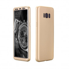 Husa FullBody Gold Samsung Galaxy S8 Plus 360 grade folie protectie