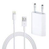 Incarcator Original Apple (Adaptor Priza + Cablu Date/Incarcare) - Compatibil iPhone/iPad