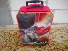 Disney Cars McQueen troler elevi geamantan copii foto