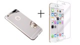 Husa Tip Oglinda Silver pentru iPhone 7 + Folie Sticla CADOU! Eleganta, Protectie Luxury