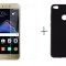 Pachet husa Slim Antisoc Black Huawei P8 / P9 Lite 2017 + folie protectie gratis