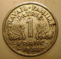 2.083 FRANTA WWII VICHY 1 FRANC 1944 C foto