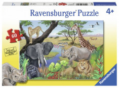 Puzzle animale safari, 60 piese foto