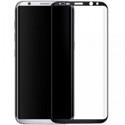 Folie de sticla 3D neagra compatibila cu Samsung Galaxy S8 Plus ( BLACK ) foto