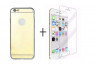 Pachet husa Tip Oglinda Gold Apple iPhone 6/6S cu folie de sticla gratis, Oem