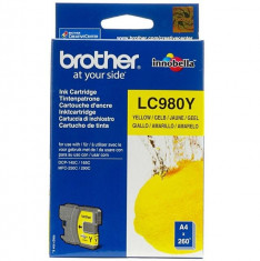 Cartus cerneala Original Brother Yellow LC980Y compatibil... foto