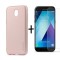 Pachet husa Metalic Rose-Gold Samsung Galaxy J7 2017 + folie protectie gratis