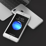 Husa Full Body 360 Silver Apple iPhone 7 Plus + Folie Protectie Ecran, Elegance Luxury