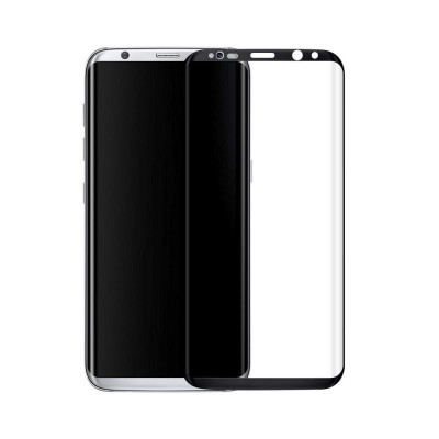 Folie de sticla 3D neagra compatibila cu Samsung Galaxy S8 ( BLACK ) foto
