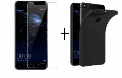 Pachet husa Slim Antisoc Black Huawei P10 Lite + folie de protectie gratis foto