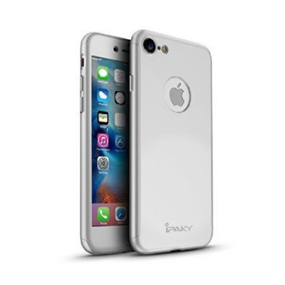Husa FullBody iPaky Silver iPhone 6 Plus/6S Plus 360 grade + folie protectie foto