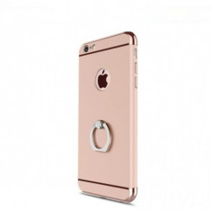 Husa Elegance Luxury 3in1 Ring Rose-Gold pentru Apple iPhone 6 / 6S