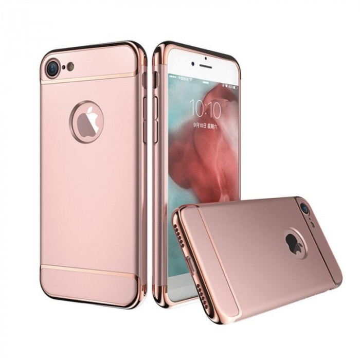 Husa Elegance Luxury 3in1 Ultrasubtire Rose-Gold pentru Apple iPhone 7 Plus