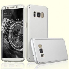 Husa FullBody Silver Samsung Galaxy S8 Plus 360 grade + folie protectie