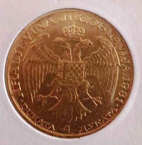 Moneda AUR YUGOSLAVIA-4 DUKATS-13.96 g,.986-24K foto mare Moneda AUR YUGOSLAVIA-4 DUKATS-13.96 g,.986-24K foto mare