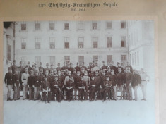 FOTOGRAFIE VECHE - ARMATA AUSTRO-UNGARA - SCOALA MILITARA DE OFITERI 1903-1904 foto