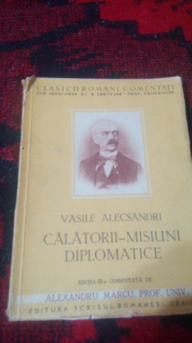 Calatorii-misiuni diplomatice-V.Alecsandri