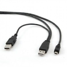 CABLU USB2.0 dual A - MINI 5PM, 1.8m, bulk, &amp;quot;CCP-USB22-AM5P-3&amp;quot; foto